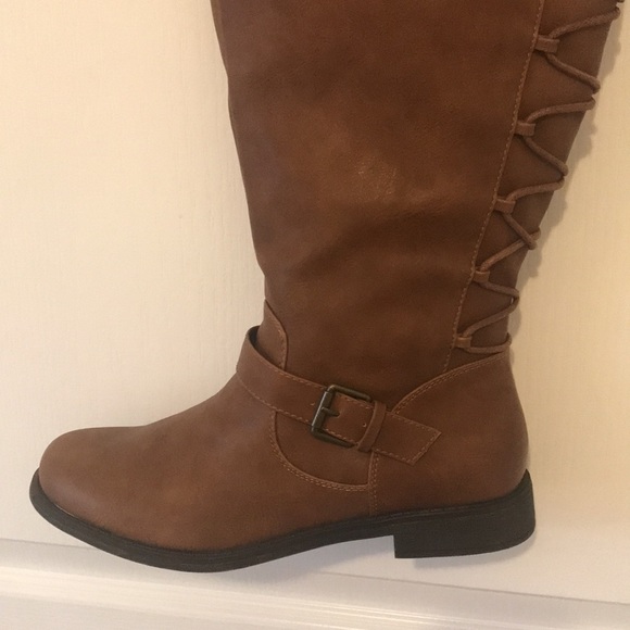 🥾 JustFab Brand New Lace Knee Boots FC11 - Picture 2 of 3